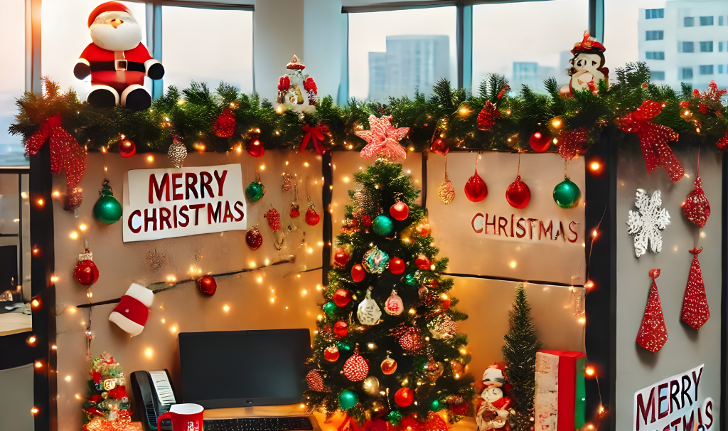 Bring Christmas Magic to Work with Christmas Décor Ideas for Office 